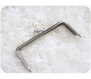 Taschenrahmen Rahmen für Geldbörsen 5x13cm Rohling silber