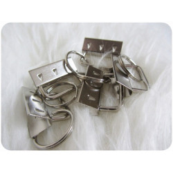 Schlüsselband Rohling 30mm Key Fob silber farben