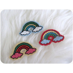 Häkelapplikation - Regenbogen