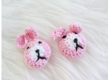 Häkelapplikation - Hase 3D