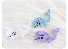 Häkelapplikation - Wal