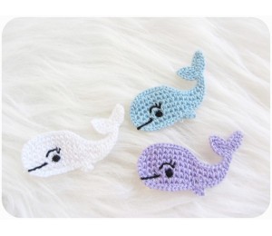 Häkelapplikation - Wal