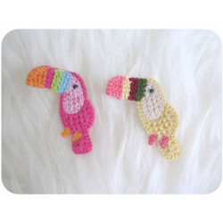 Häkelapplikation - Kakadu