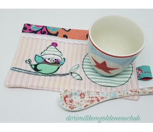 Stickserie - Wintervogel Doodle