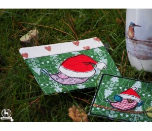 Stickserie - Wintervogel Doodle