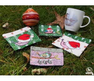 Stickserie - Wintervogel Doodle