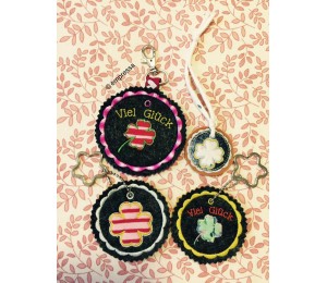 Stickdatei - Anhänger Klee Viel Glück 