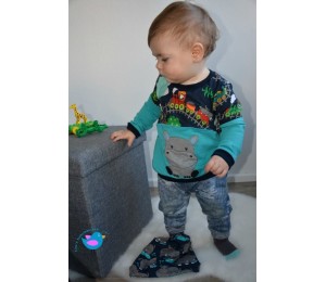 Stickserie - Dschungeltiere Fransenappli