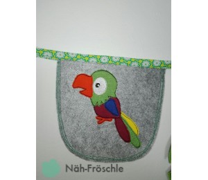 Stickserie - Dschungeltiere Fransenappli