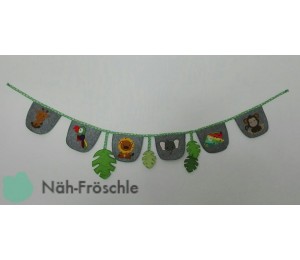 Stickserie - Dschungeltiere Fransenappli