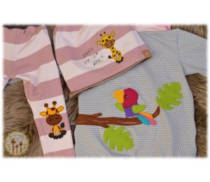 Stickserie - Dschungeltiere Fransenappli