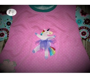 Stickdatei - zARTbesaitet - tanzendes Einhorn Ballerina