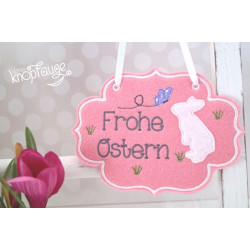 ITH - Türschild "Frohe Ostern" Hase