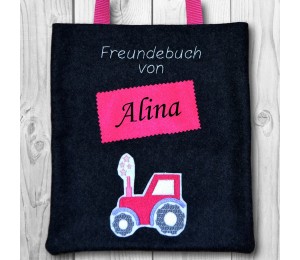 Stickdatei - Traktor Sterne mit Anhänger inkl. Puschendatei