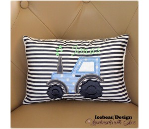 Stickdatei - Traktor Sterne mit Anhänger inkl. Puschendatei