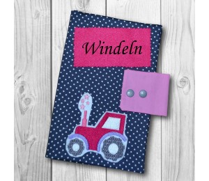 Stickdatei - Traktor Sterne mit Anhänger inkl. Puschendatei