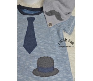 Stickdatei - Männer - Bart Hut Brille