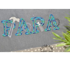 Stickdatei - Papa Werkzeuge Satin Appli