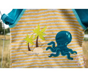 Stickdatei - Palmen Insel