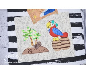 Stickdatei - Papagei Appli