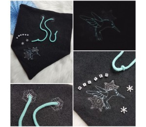 Stickserie - Eisvogel Line Art