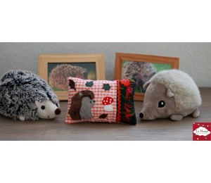 Stickdatei - ITH Kissen Igel Herbstliebe