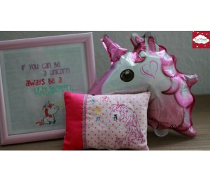 Stickdatei - ITH Kissen Baby Unicorn 3