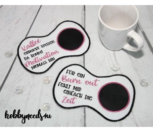 ITH Stickserie - Mug Rugs At Work 1