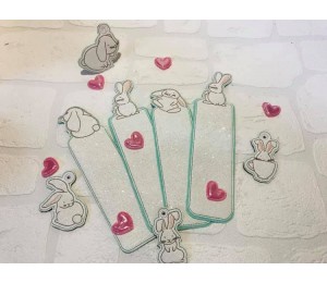 ITH Stickserie - Funny Bunnies Lesezeichen