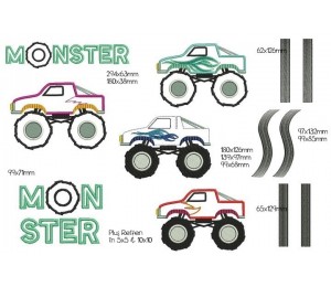 Stickserie - Monstertrucks 