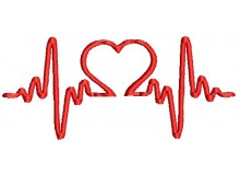 Stickmuster - Heartbeat