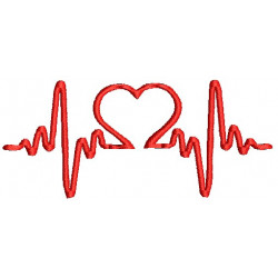 Stickmuster - Heartbeat