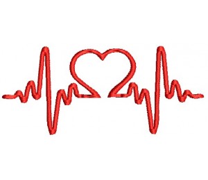 Stickmuster - Heartbeat