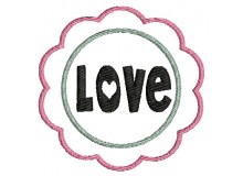 Stickdatei - Button Love