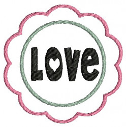 Stickdatei - Button Love