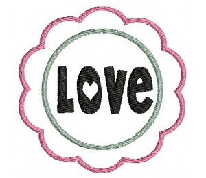 Stickdatei - Button Love