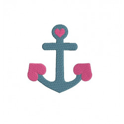 Stickdatei - Anker Herz