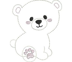 Stickdatei - Schneetiere Bärchen