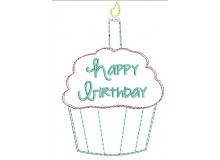 Stickdatei - Happy Birthday Muffin Doodle