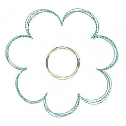 Stickdatei - Blüte Doodle