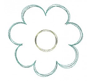 Stickdatei - Blüte Doodle