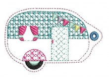 ITH Stickdatei - Anhänger Camping