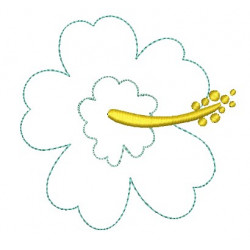Stickdatei - Hibiskus Appli