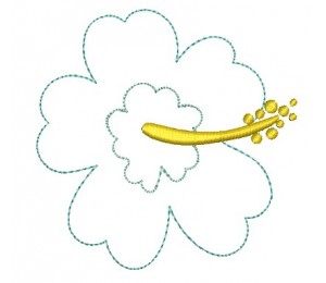 Stickdatei - Hibiskus Appli