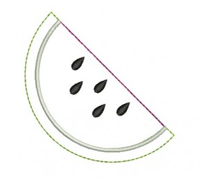 Stickdatei - Wassermelone Fransenappli