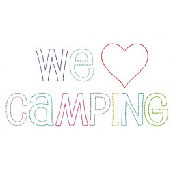 Stickdatei - We love Camping