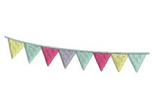 Stickdatei - Wimpel Vollstick