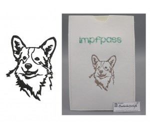 Stickdatei - Corgi Silhouette