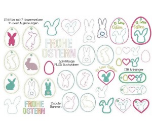 Stickserie - Ei Love Ostern inkl. Anhänger ITH