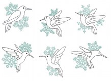 Stickserie - Eisvogel Line Art